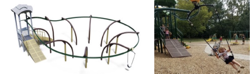 gravity rail equipment photo with side-by-side rendering