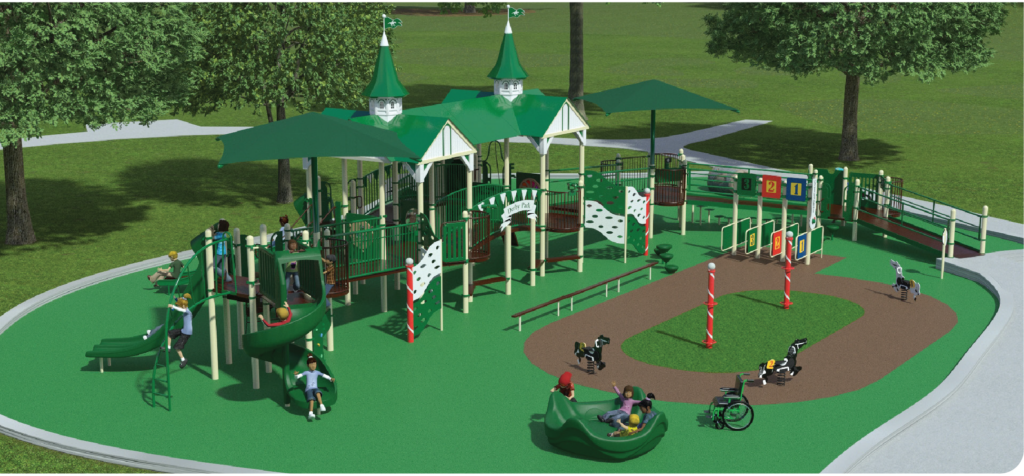 playground sensory garden rendered photo