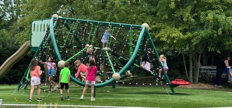 Children playing on the playground