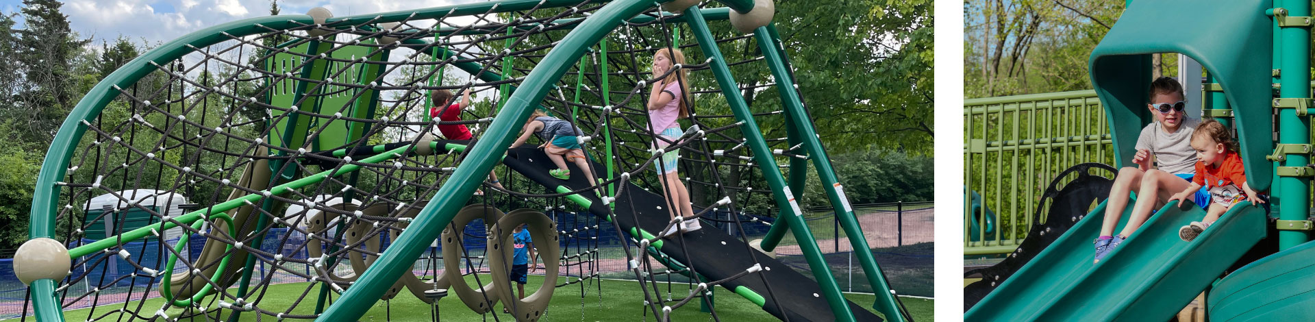 playground children playing on the playground and slide